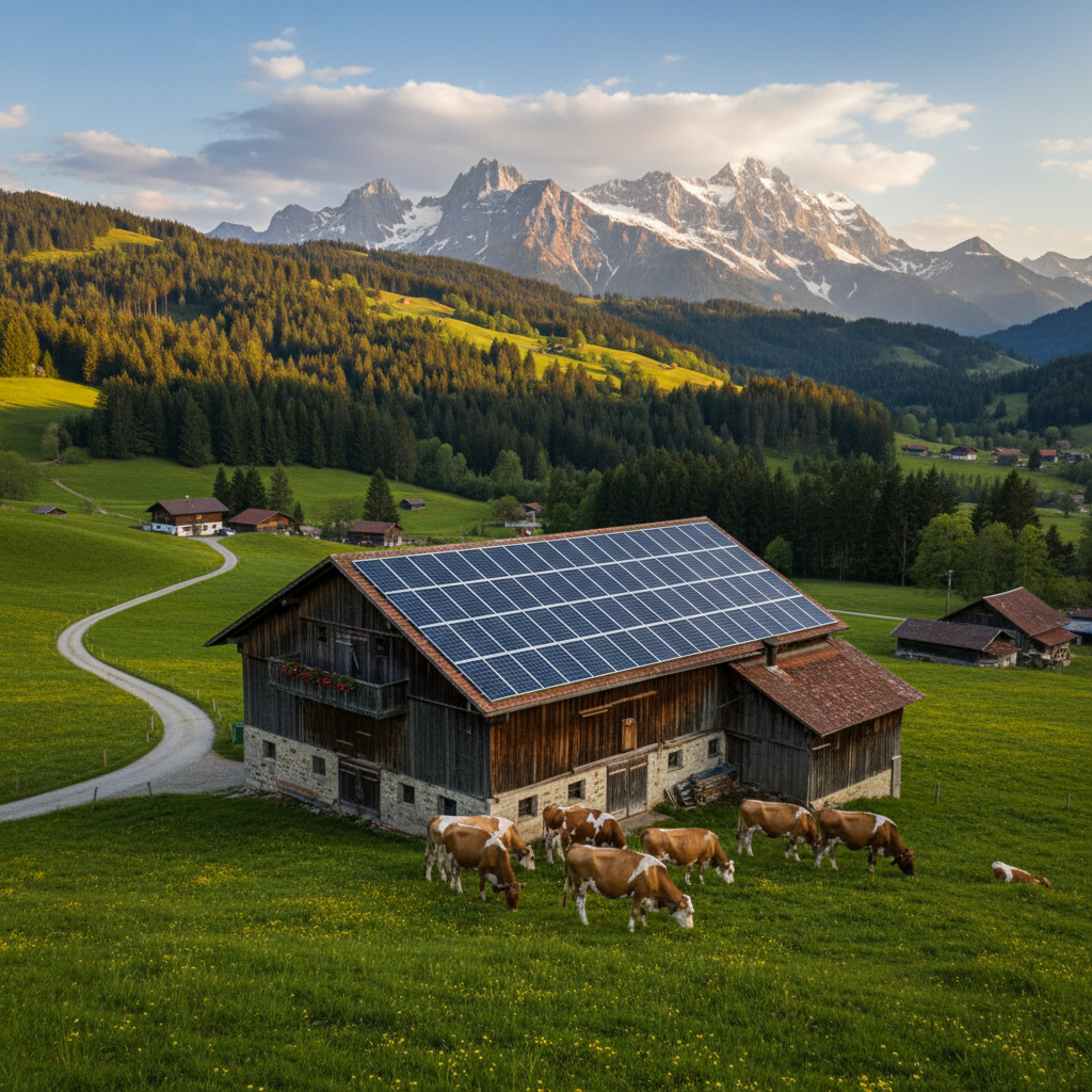 Solaranlage auf Schweizer Hausdach